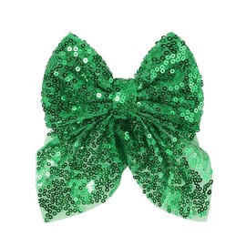 Sparkly Glitter Hair Clips Bow Hair Accessories for Women Girls Y2k Hair Bows for Adults Styling Sequin Bow Hairpin Green Bowknot Hairpins for Birthday Party Glitter Accessories for Girls Women