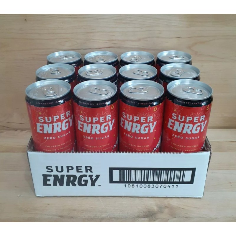 SUPER ENERGY 6PK: SUPER ENERGY STRAWBERRY-LEM