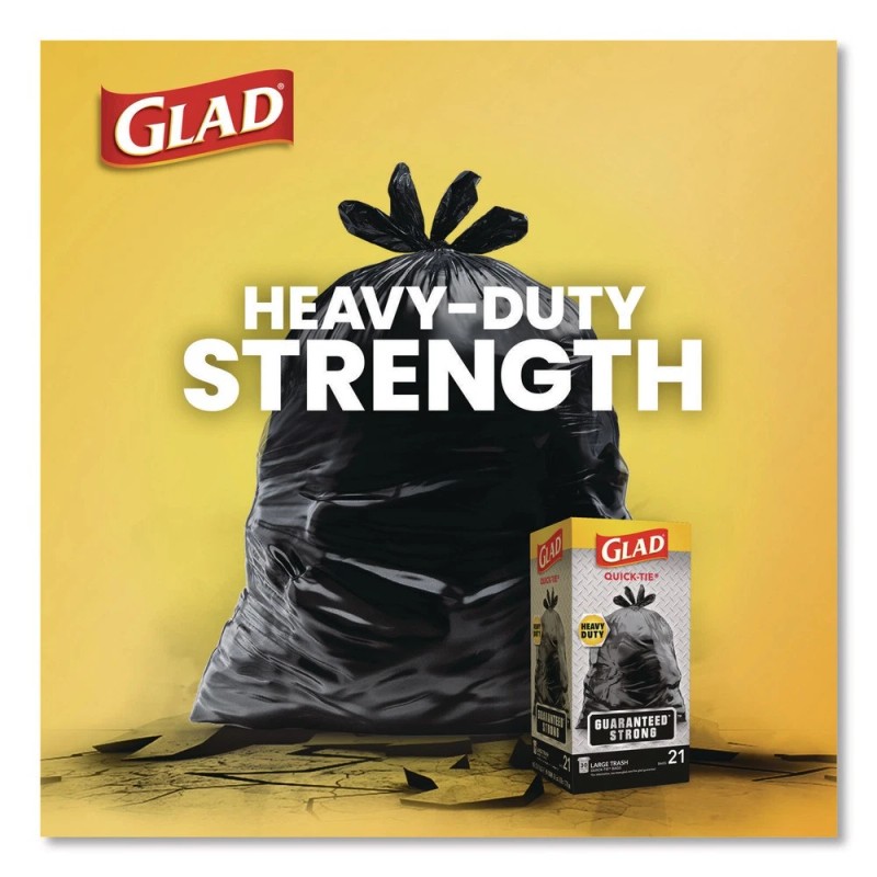 Glad 00079CT 30" x 33" 30-Gal 0.81 mil Trash Bags