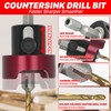 KEENTECH Carbide Tipped 82° Countersink Drill Bit with Depth Stop,