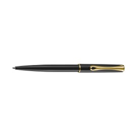 DIPLOMAT Traveller Easyflow Ballpoint Pen, Black/Gold, Pack of 1