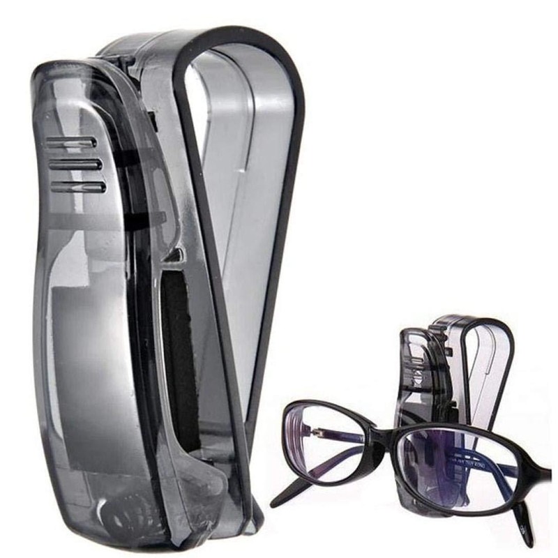TIKA 2-Piece Universal Car Sun Visor Clip - Sunglasses Glasses