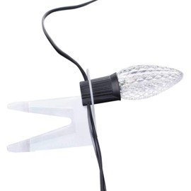 Minetom 200 Pack Original Shingle Tab Light Clips for C7 C9 Christmas Lights, Christmas Light Plastic Clips with Leaf Guard for Roof and Gutter, Shingle Clips Outdoor