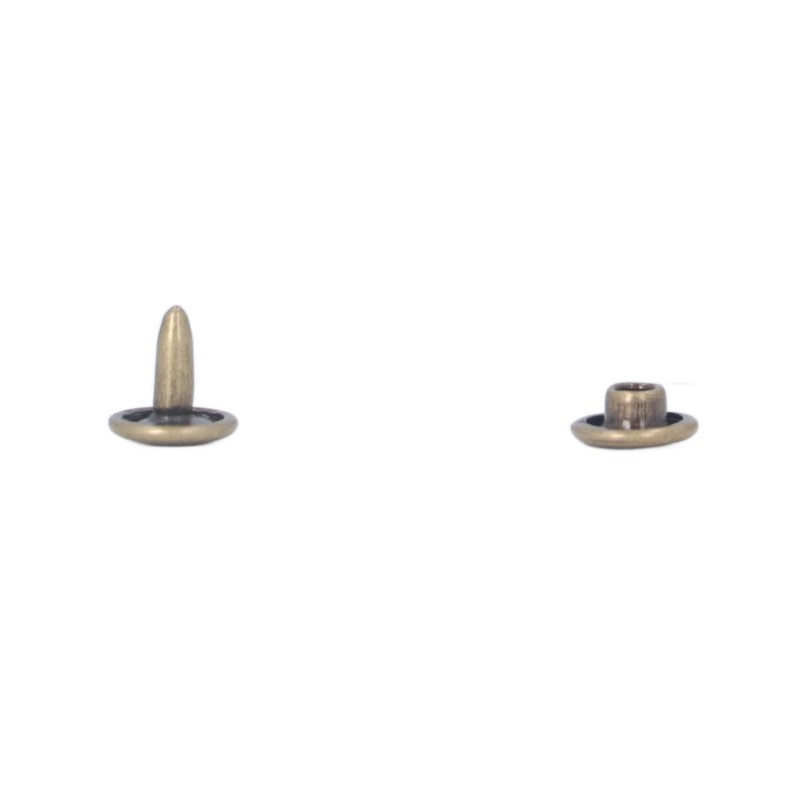 500set Metal Studs Rivets 8mm DIY Iron Double Flat Burr