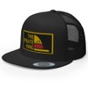 RIVEMUG The Pirate King Embroidered Flat Bill Trucker Hat High Crown Adjustable Anime Cap Black