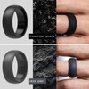 ThunderFit - Anillos de boda de silicona para hombre, alianzas,