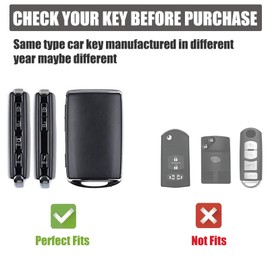 Gematay for Mazda Key Fob Cover with Keychain Lanyard, Key Fob Protector Shell Compatible with 2019-2026 Hatchback 2020-2026 Mazda CX-5, CX-30, CX-10 3 4 Button Smart Remote
