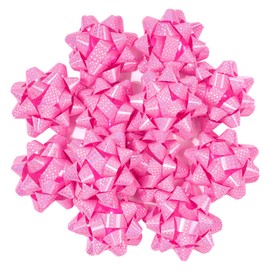 RUSPEPA 10cm Pink Dot Gift Bow Assortment (12 Bows) for Birthday, Wedding, Christmas, Baby Shower, Bridal Showers