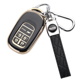 Kinotaka Honda Smart Key Case, New Vezel, RV Series, New Step Wagon, Spada, RP6/RP7/RP8, Civic FL1/Type R NEW Odyssey 2021 Elysion 2022 TPU Key Holder, Black