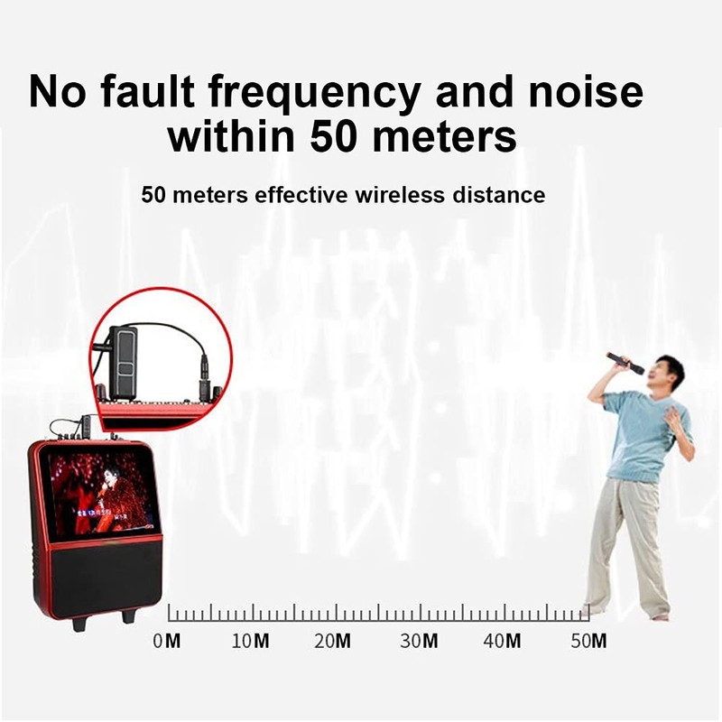 Handheld Microphone, Plastic Material Microphone, Professional 50m/164.0ft USB Port