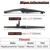 Replacement for Toyota 4Runner 2010-2023, Rear Windshield Wiper Arm Blade
