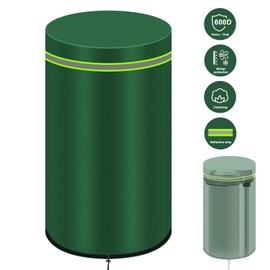 Green Well Pump Cover (Protects Down to 5°F), Round Insulated Well Pump Cover, Decorative Well Pump Covers with Reflective Strips,Hide Your Water Well Pump Head and Improve Curb Appeal (12"Dia x 34"H)