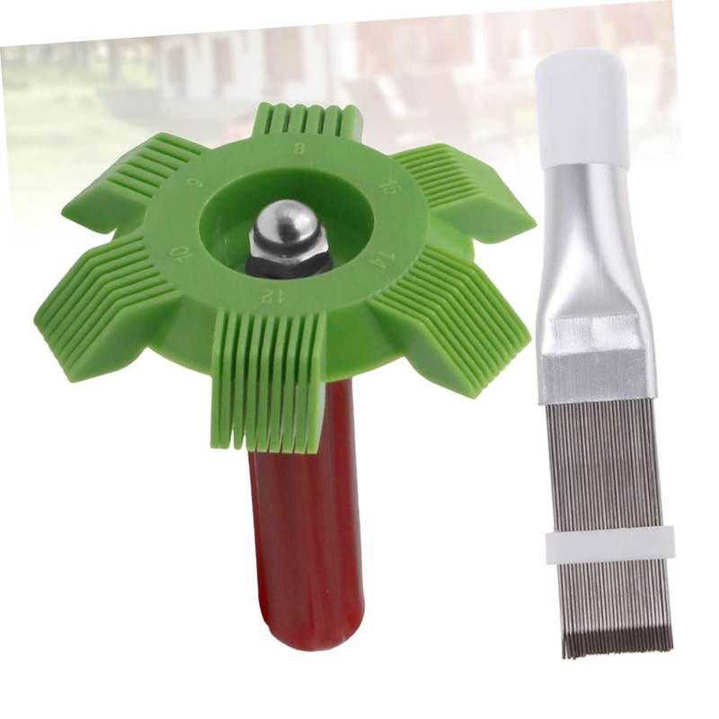 LIFKOME 2pcs Air Conditioner Fin Comb Cleaning Tool Stainless Steel