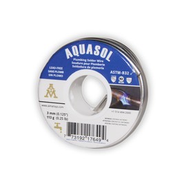 AIM Plumbing Solder Kit with solder wire, flux and brush, Solder for Plumbing Repairs (113g / 4oz)