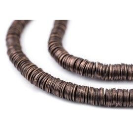 TheBeadChest Antique Copper Flat Disk Heishi Beads (6mm)