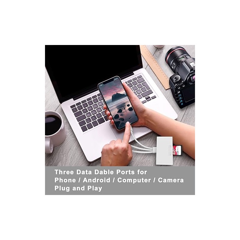 Lector de tarjetas de memoria 5en1, adaptador USB y lector