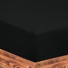 Soroor Bedding & Linen, Microfiber Single Fitted Sheet, Black Deep