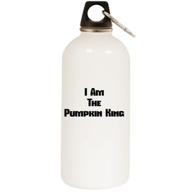 Los Drinkware Hermanos I Am The Pumpkin King - White Water Bottle with Carabiner 20oz