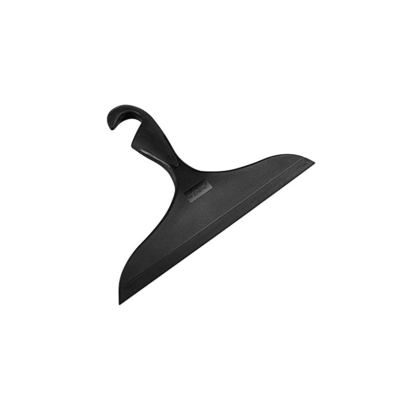 WENKO Loano Bathroom Wiper Black, Practical Shower Squeegee for Streak-Free