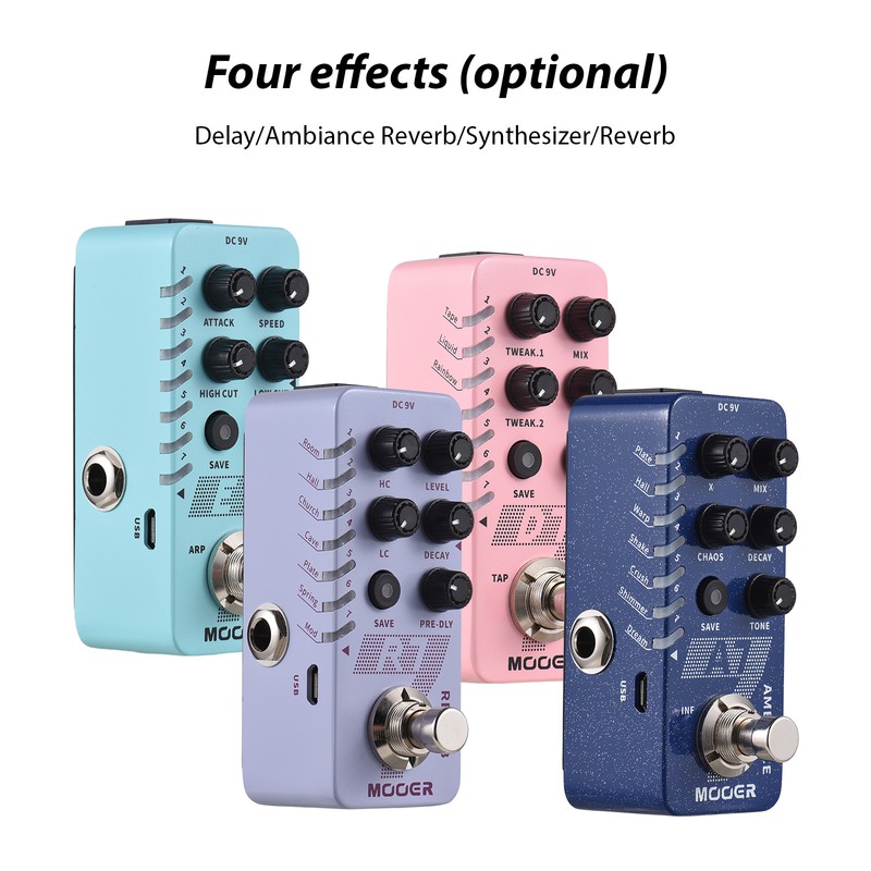 MOOER Guitar Digital Reverb Pedal Electric Guitar Effects Pedal 7