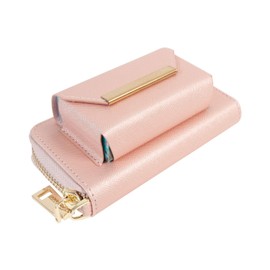 [High FIVE] GlohyperX2air Compatible Case, Saffiano PU Leather Cover, Men's, Women's, PinkGold