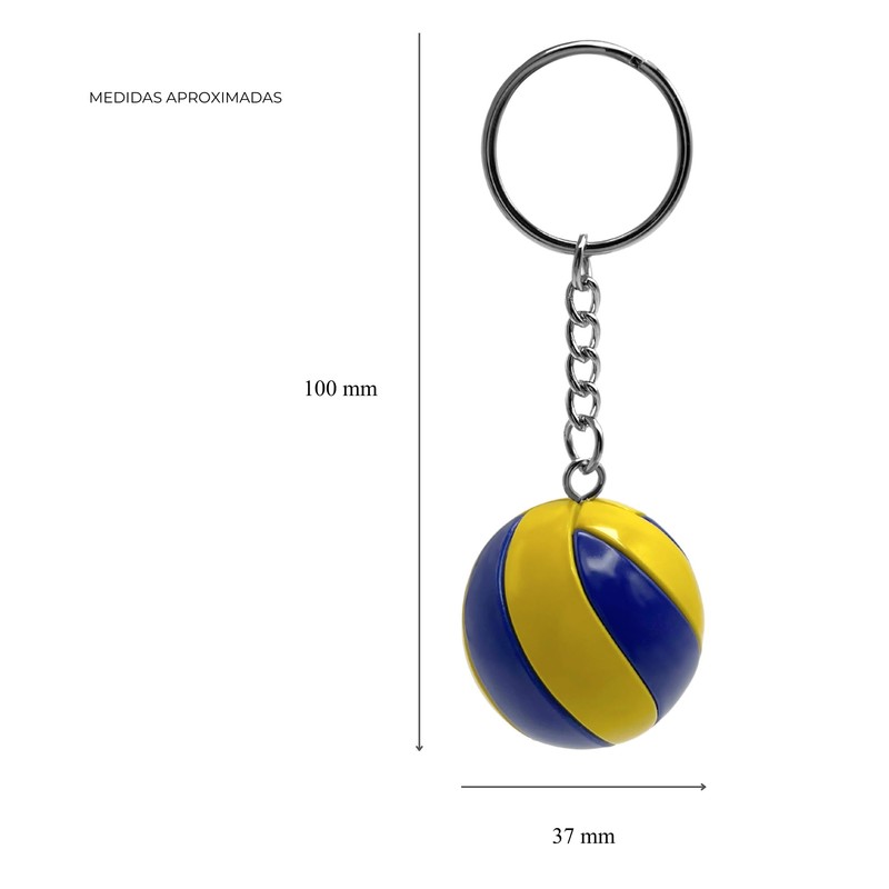 AUTOZOCO Colourful Plastic Volleyball Keyring, Colourful
