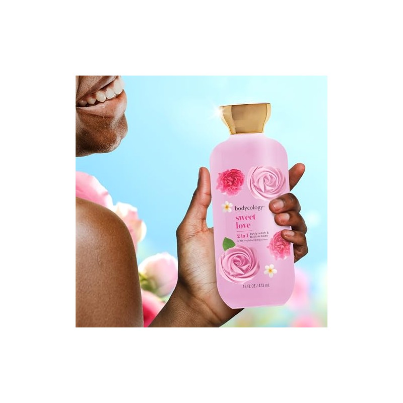 Bodycology 2-in-1 Body Wash & Bubble Bath, Sweet Love, 16