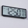 Henescribe 15" Large Digital Wall Clock Battery Operated Black, Clock