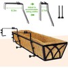 24-Inch Rust-Resistant Planter Box Set with Coco Liner for Indoor/Outdoor