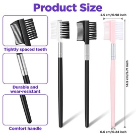 Classicseali 3pcs Eye Lash Brushes Separator, Eyebrow Comb for Women, Dual-Head Eyebrow Brush and Comb for Eliminating Mascara Clumps, Grooming Shaping Brow, Separating Lashes, Eyelashes Extension
