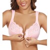 DotVol Women's Front Closure Fastening Bra Underwire Plus Size U-Back