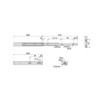 Emuca 3049405 Set of full extension ball bearing runners/slides 45mm