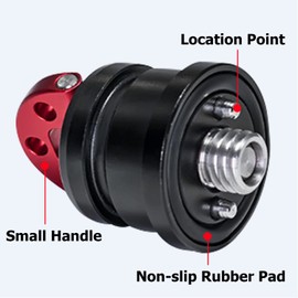 IFOOTAGE Spider Crab Accessories, Quick Release Head, Adapter for Magic Arm Accessories, Aluminium Alloy, with Mini Handle