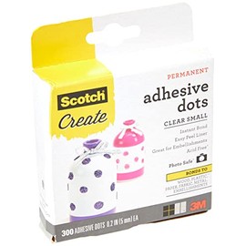 Scotch Adhesive Dots, Small, 300/Pack – Mess-Free, Permanent, Photo-Safe, and Acid-Free for Scrapbooking and Craft Projects