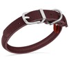 OOPSDOGGY Rolled Leather Dog Collar Soft Roll Collars for Small