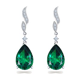 JIANGXIN Unique Design Popular Teardrop Shaped Earrings, 925 Silver, Birthstone, Women's, Elegant, Office, Women, Deluxe, Simple, Stylish, Gift, Stud Earrings, Birthday Present, Sterling Silver