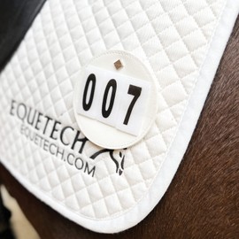 Equetech Luxe Dressage Saddle Cloth Numbers (Pair) 3 Colours New (White)