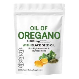 Aceite De Orégano Cápsulas Blandas 6000mg 300.                                                                                                        