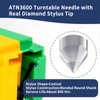 2 Pack ATN3600L Diamond Stylus Needle Replacement with Cleaning Brush,
