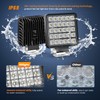 Nilight 4.3 Inch Square Utility LED Work Light W/Integrated Toggle