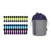 bellaCott 48 Clothes Pegs with Spiral Spring Soft Grip Blue