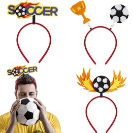 KOQAIIZ Football Headband, 3 Football Headband Decorations, World Cup Headband, Football Party Decoration, Football Party European Championship Photo Props Party Decoration
