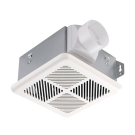 Tech Drive Very Quiet 50CFM 1.2Sone Bathroom Ventilation and Exhaust Fan,3inch duct, Ceiling or Wall Mounted Fan, Easy to Install