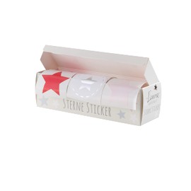 Loveria Sticker Set Stars, 150 Large Star Stickers in 3 Colours, 50 Stickers per Colour, Ideal for Gifts, Letters, Postcards, Crafts, 4.5 cm