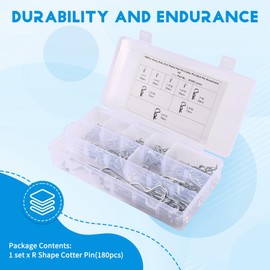 Snblzhef R Type Spring Cotter Pin Spring R Type Cotter Pin R-Type Latch Bolt Cotter Pin Carbon Steel Lockpin R Shape Cotter Pin