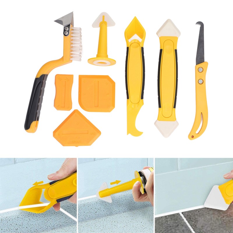 Caulking Tool Kit 8 Piece Silicone Joint Tools Caulk Remover