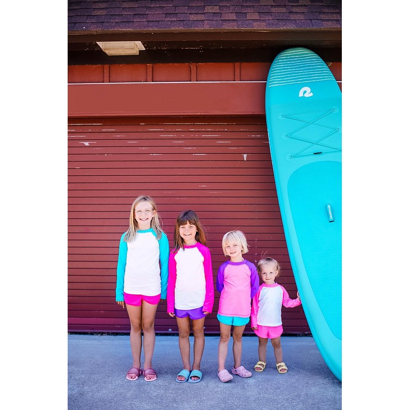 Made in USA Long Sleeve Girls' Rashguard Swimming Suit Swim