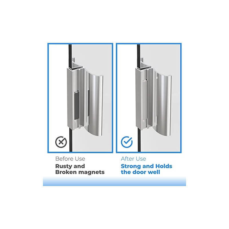 2 Pack Shower Door Magnet - 2-1/2" Long Glass Door