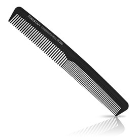 Men's Black Hair Cutting Comb with Two Teeth Widths Styling Comb Men for Hair & Beard Care Lightweight, Robust, Ideal for Precise Cutting