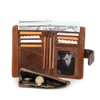 Contacts Herren Geldbörse Echtes Leder-Geschäft Bifold Trifold Mappen-Kartenhalter-Münzen-Tasche Braun